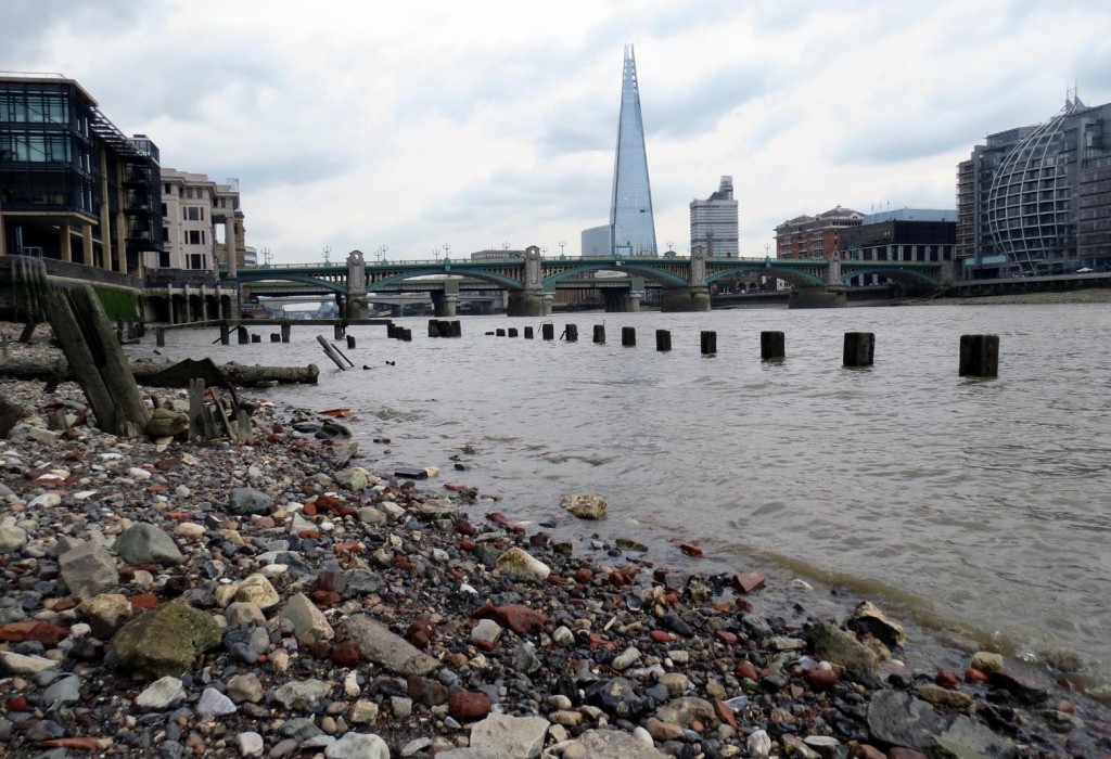 Thames River toward Southwark Bridge and the Shard